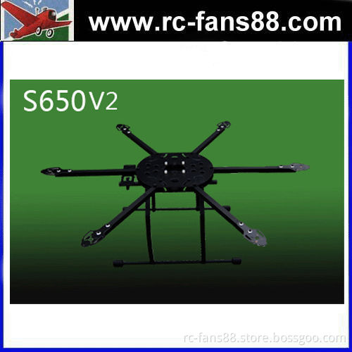 S650 Fiberglass & Aluminum 6-axial DIY Frame High Landing Skid - Folding Design V2 FPV